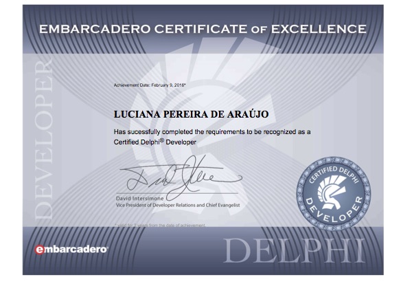 Certificação Delphi Embarcadero